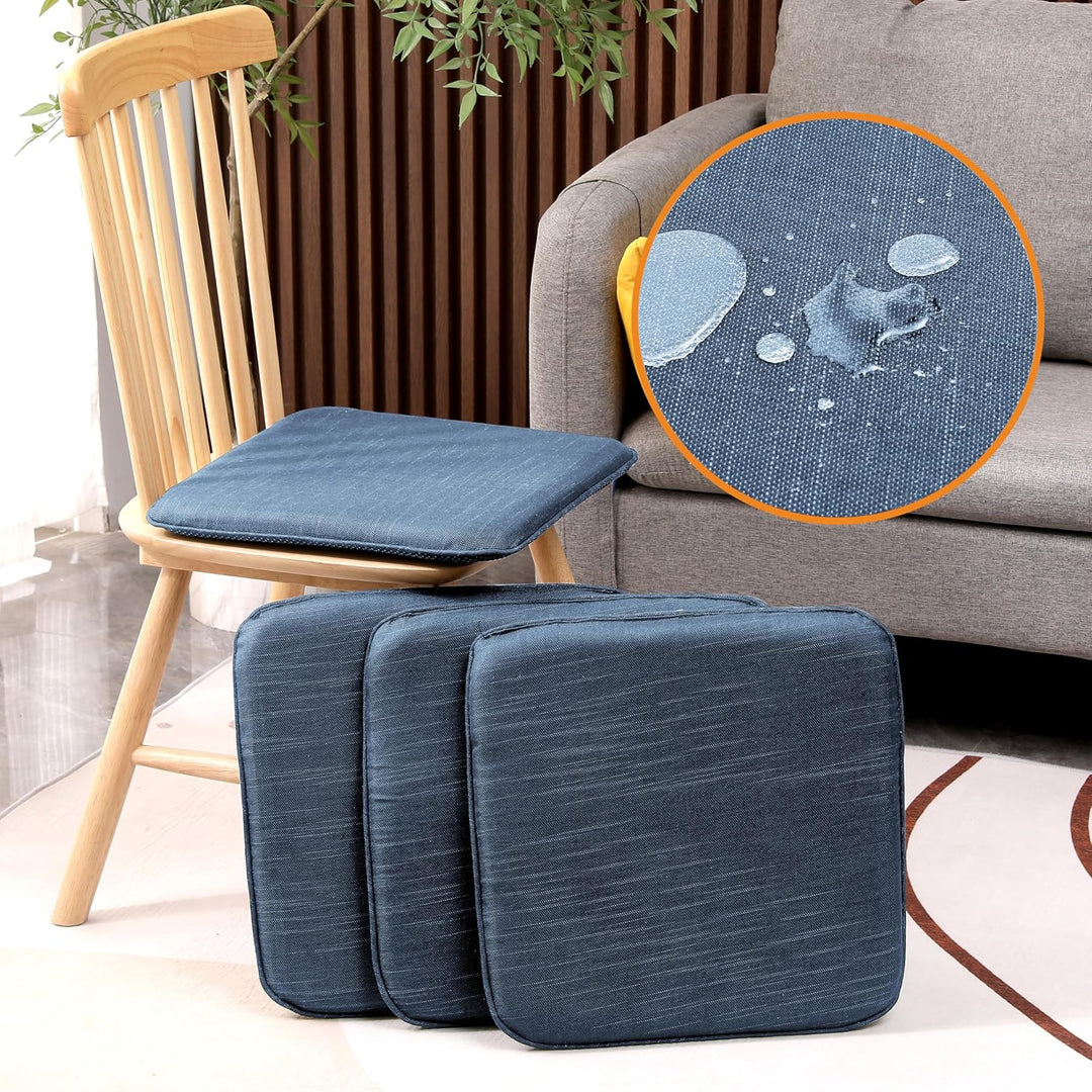 RACE LEAF 4er Set Memory Foam Anti-Rutsch-Stuhlkissen 40,5x40,5 cm, Sitzkissen, wasserfeste Oberfläc