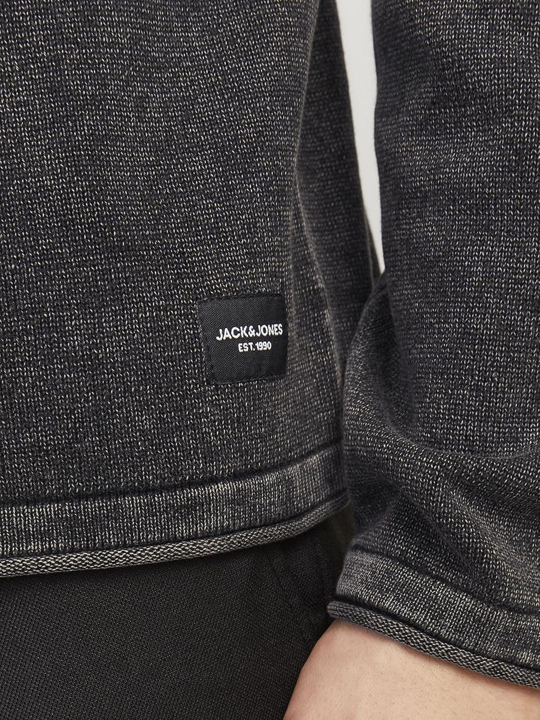 JACK & JONES Male Strickpullover mit Rundhals Einfarbig Strickpullover mit Rundhals XL Grau (Caviar)