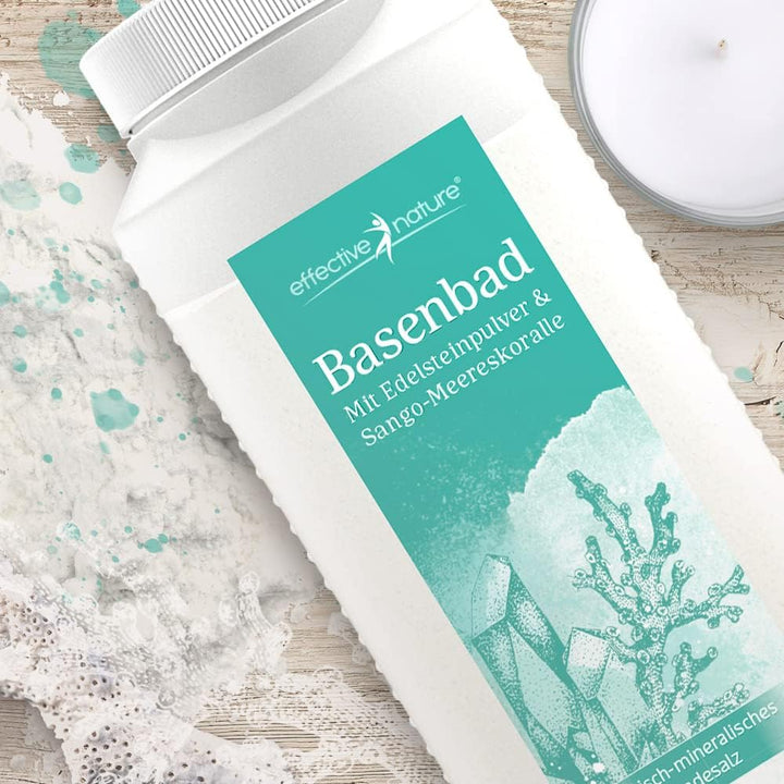 effective nature Basenbad - 1200 g - mit Sango-Meereskoralle - Für geschmeidige Haut - Regenerierend