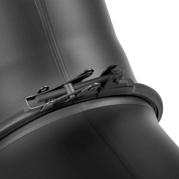 Ø 150 mm - Ofenrohr Bogen drehbar 0-45° Schwarz 150 mm Schwarz, 150 mm Schwarz