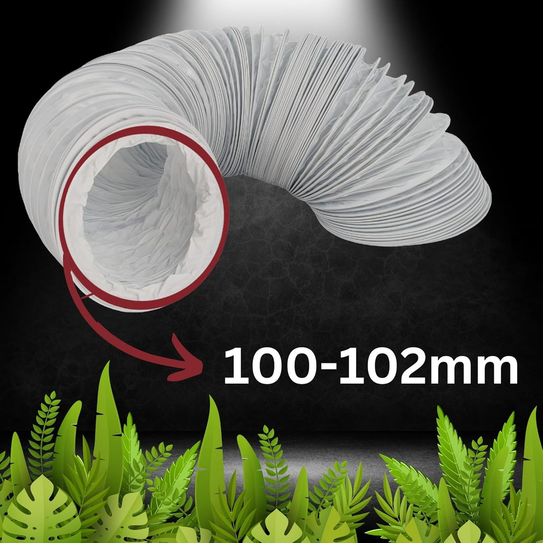 TronicXL Grow Abluft Set Schlauch + Schellen 100mm 6m für Grower Growbox Growzelt Box Zelt Grower Zu