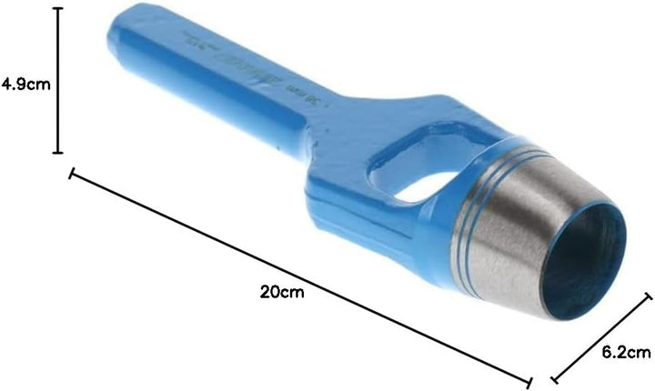 GEDORE Henkellocheisen für weiche Materialen, Ø 38 mm, Gummi Leder Dichtungen Stoff, rund, 205 mm la
