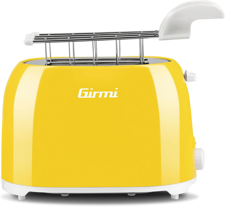 Girmi TP1005 Toaster, 750 W, Edelstahlzangen, 7 Bräunungsstufen, Krümelschublade, Automatische Absch