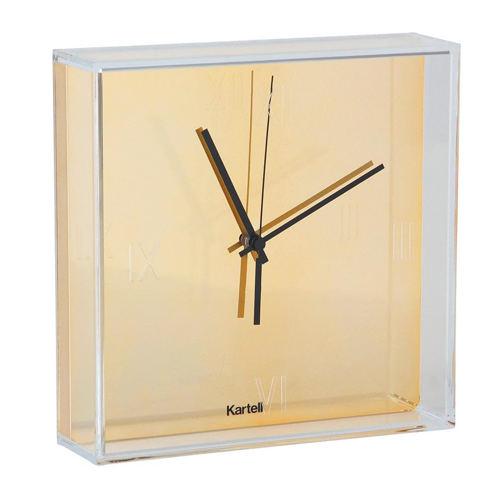 Kartell Tic und Tac, Wall Clock, Gold Metallictöne Oro, Oro