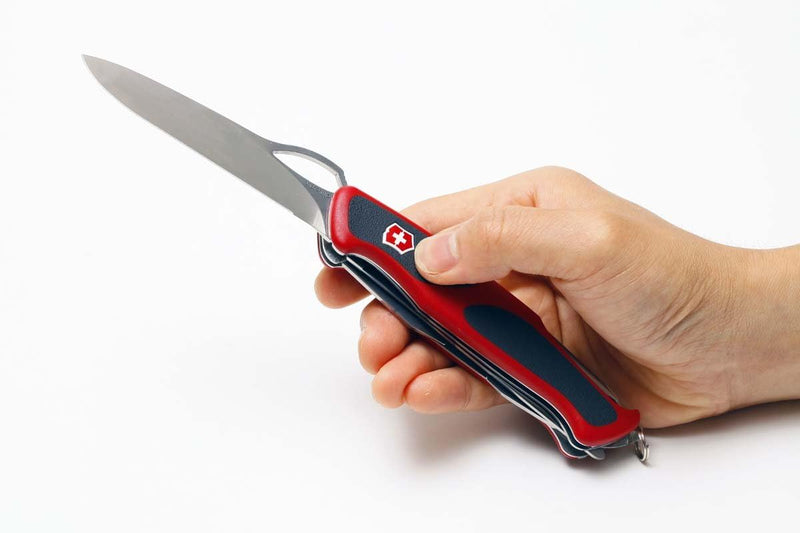 Victorinox Taschenmesser Ranger Grip 78 (12 Funktionen, Einhand-Feststellklinge) rot/schwarz Taschen