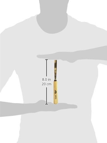 STUBAI Stemmeisen Stechbeitel Serie 52 - Form 14 | Gebogenes Hohleisen 10 mm, mit Holzgriff, zum Vor