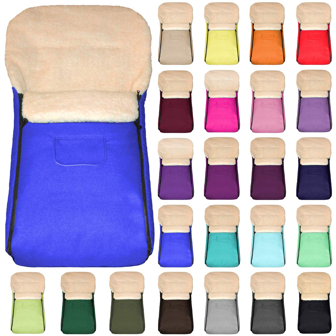 Baby-Joy Fusssack KAI XL 105cm FILZFREI | Lammwolle/Polyester Thermofusssack Buggy Kinderwagen Schli