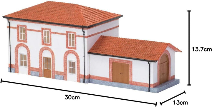Bahnhof, klein, mit Güterschuppen