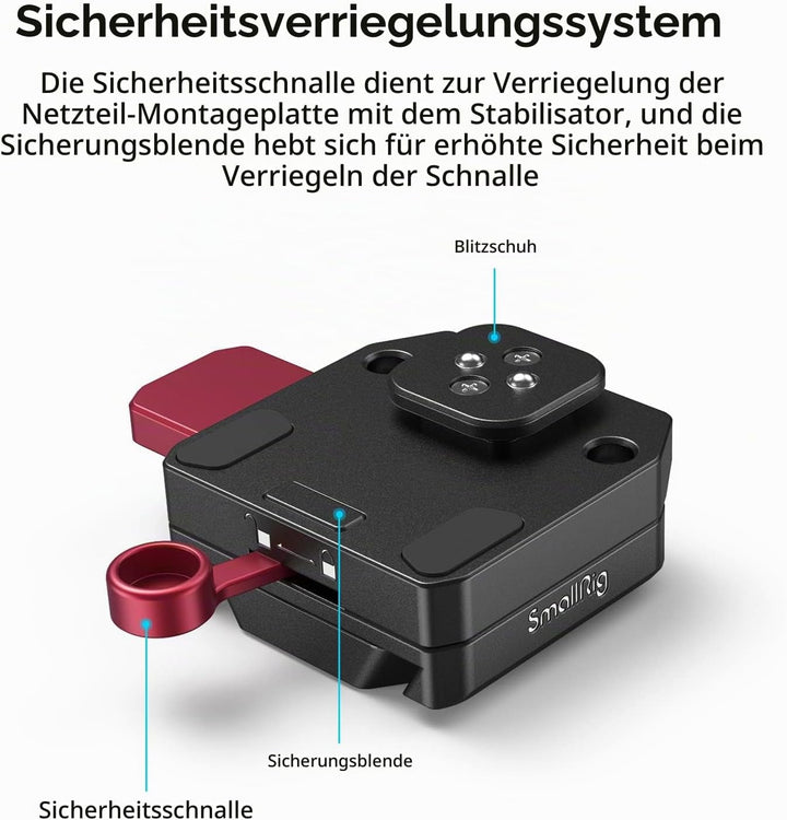 SmallRig RS3 RS3 Pro RS2 RSC2 Mini V-Mount Akkuplatte für DJI RS 3 / RS 3 Pro/RS 2 / RSC 2, mit V-Lo