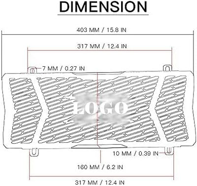 Motorrad Edelstahl Kühlerschutzgitter Schutzgitter Kühlergitter Wasserkühler Radiator Guard Grille f