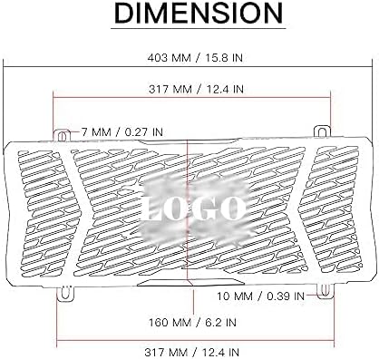 Motorrad Edelstahl Kühlerschutzgitter Schutzgitter Kühlergitter Wasserkühler Radiator Guard Grille f