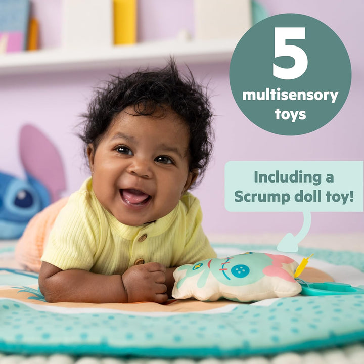 Disney Baby Stitch Party im Paradies – Aktivitätsspielzeug von Bright Starts mit Bauchlage-Kissen un