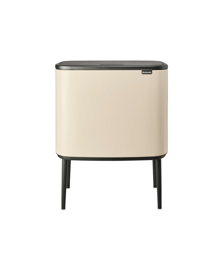 Brabantia - Bo Touch Bin 23+11L - Grosser Mülleimer für die Küche - Soft-Touch-Öffnung - Doppelter M