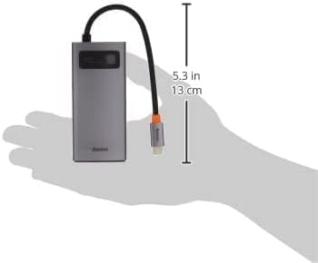 Baseus Metal Gleam 4 in 1, Multifunktions-PC/Telefon-Hub Adapter, Grau, Anzahl der Anschlüsse: 4, Ei