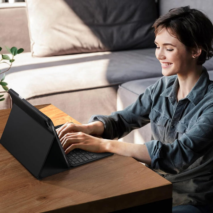 Vobafe Hülle mit Tastatur für iPad Air 13 Zoll 2024 M2/iPad Pro 12.9 (3. 4. 5. 6. Gen), QWERTZ Keybo