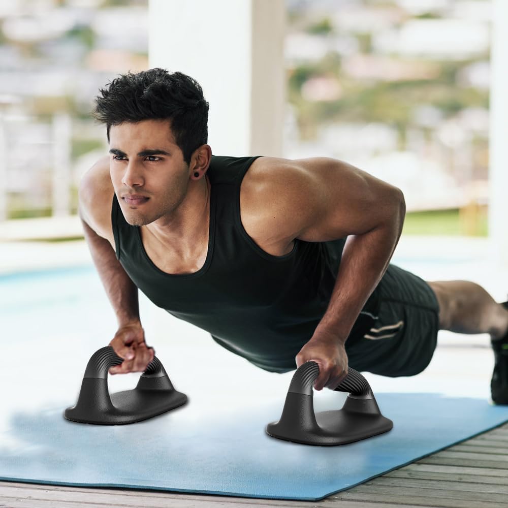 BeneLabel Liegestützgriff, Push up Griffe Boden 2er Calisthenics Parallettes Kompakt Fitness Handsta