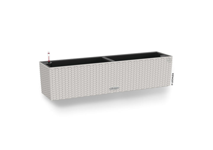 LECHUZA BALCONERA Cottage 80 lichtgrau 15457 Pflanzgefäss mit Erd-Bewässerungs-System 79x19x19 cm Li