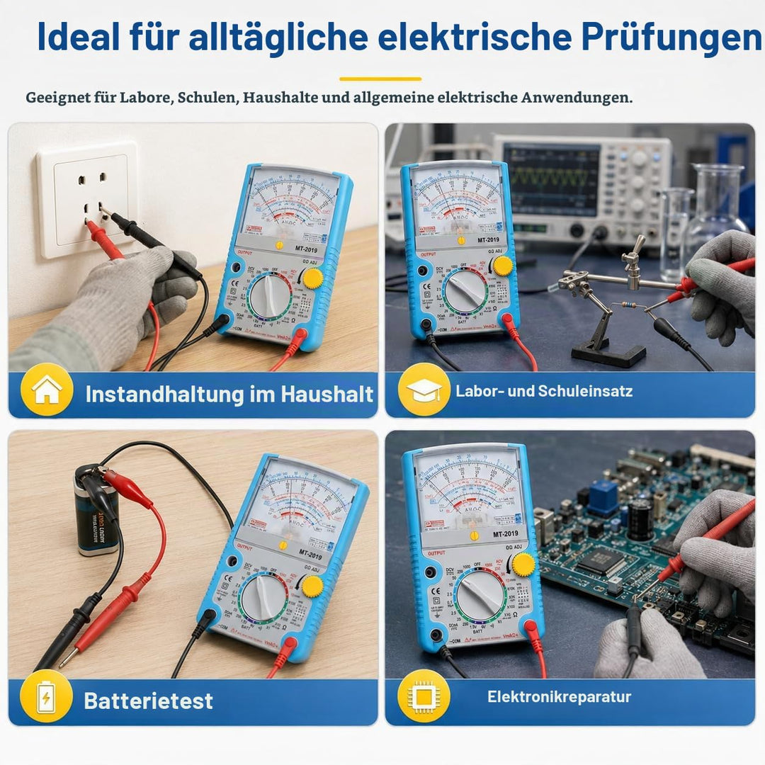 Analoges Multimeter, Voltmeter, Amperemeter, Zeiger-Multimeter-Tester, Analoges Voltmeter, Spannungs