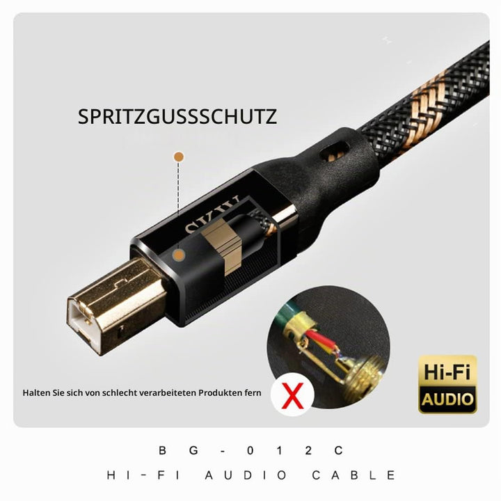 SKW USB Typ C auf USB B-Kabel 1M, Nylon Druckerkabel/Scannerkabel Kompatibel mit MacBook,Soundkarte,