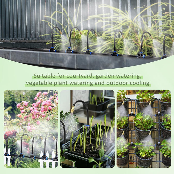 Quick-Connect Drip Irrigation System Kit,360° Curved Bewässerungssystem Garten,Automatische Bewässer