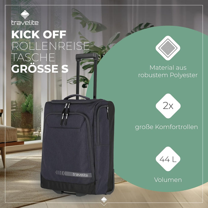 Travelite Reisetasche mit Rollen gross, D'anthrazit (Grau)