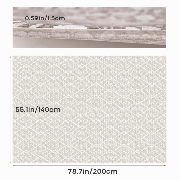 BanaSuper Baby Spielmatte Boho-Stil, 200x140x1,5cm Krabbelmatte im Bohemian Design, EN71 Zertifizier