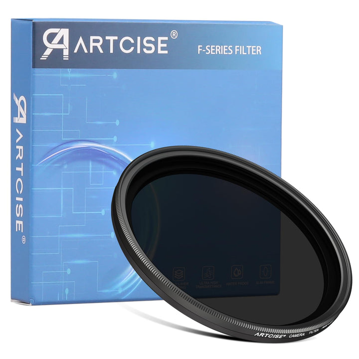 ARTCISE 72 mm Variabler ND-Filter, ultradünn, ND2-ND400 HD, Verstellbarer Fader-Graufilter 72mm, 72m
