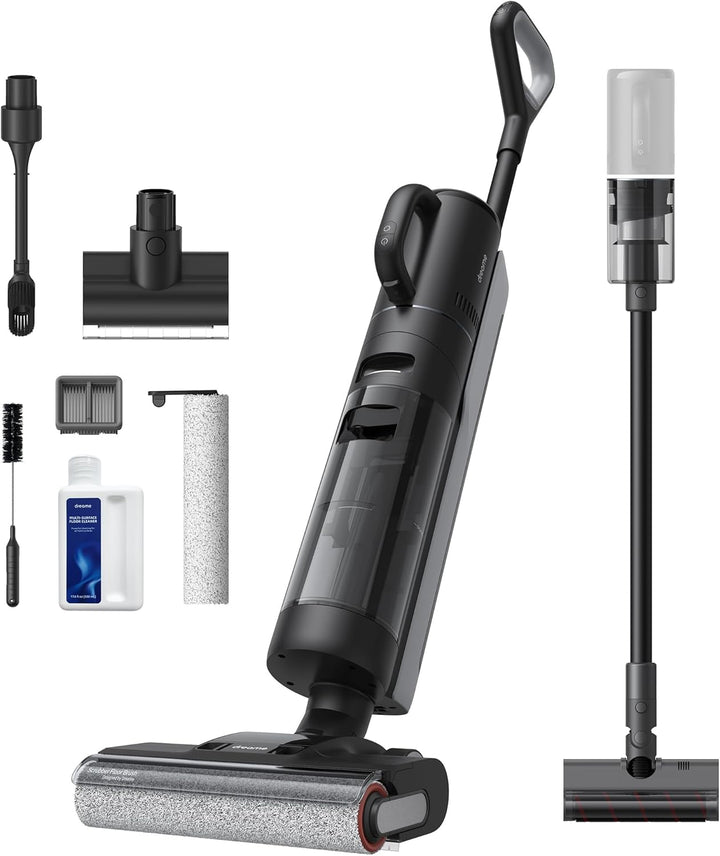 Dreame H12 Dual Nass Trocken Komplett-Staubsauger, 4-in-1 Kabelloser Staubsauger für mehrere Oberflä