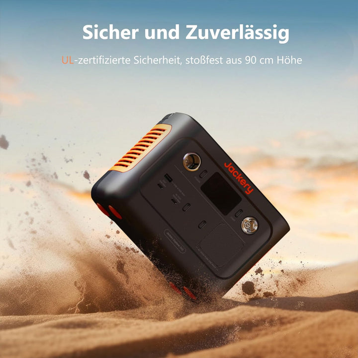Explorer 240 v2 Tragbare Powerstation, mit Jackery DC8020 zu USB-C-Adapter, 256Wh LiFePO4 Solargener