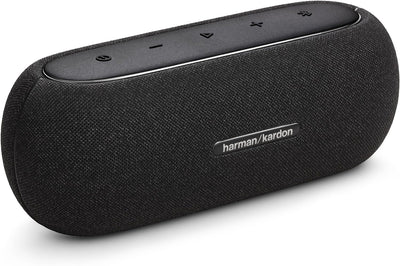 Harman Kardon Luna Bluetooth-Box in Schwarz – Tragbarer, wasserdichter Bluetooth-Lautsprecher – Bis
