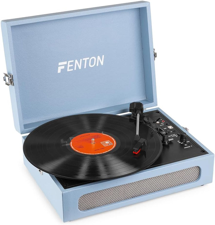 Fenton RP118E - Bluetooth Plattenspieler mit Lautsprecher, Bluetoothsender und Empfänger, Schallplat