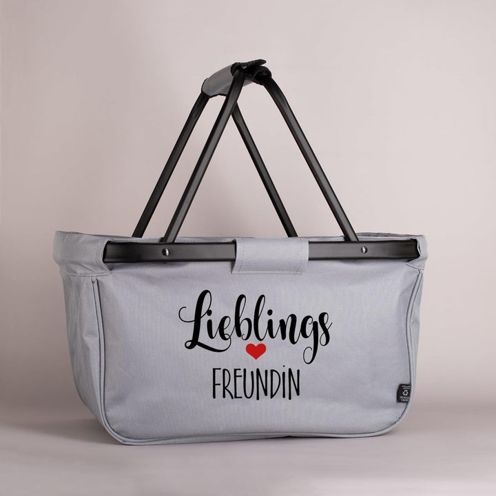 Herz & Heim® Einkaufskorb personalisiert/faltbar/modernes Design/Geschenk-Idee für Jedermann (Liebli
