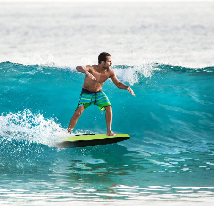 GOPLUS Bodyboard mit Fuss - Zugseil, Schwimmbrett Erfüllt mit EPS Schaumstoff, Surfboard bis zu 85 k
