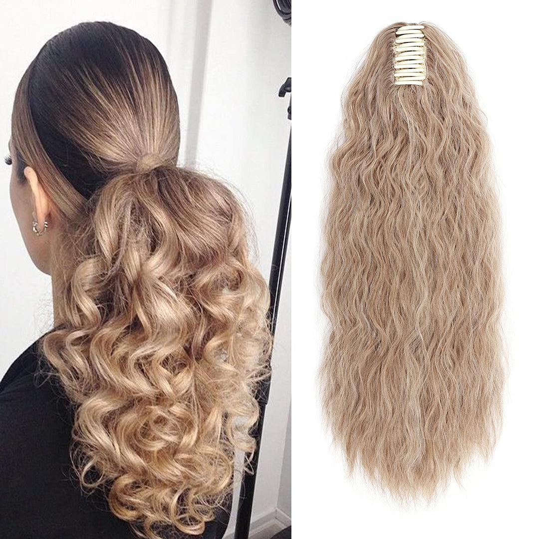 SEGO Ponytail Extension Pferdeschwanz Zopf Corn Wavy Haarteil Haarverlängerung Hair Piece Haar mit K