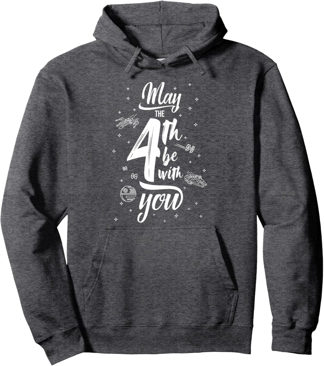 Star Wars May The 4th Be With You Space Text C1 Pullover Hoodie