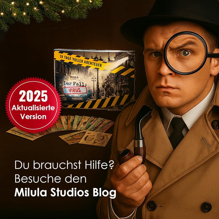 Rätsel Adventskalender 2024 - Detektiv Spiel Adventskalender - 24 Spannende Rätsel - Krimi Adventska