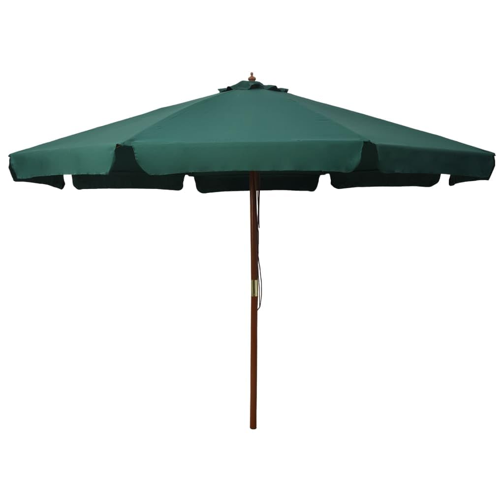 vidaXL Sonnenschirm mit Holzmast Marktschirm Gartenschirm Strandschirm Ampelschirm Balkonschirm Terr
