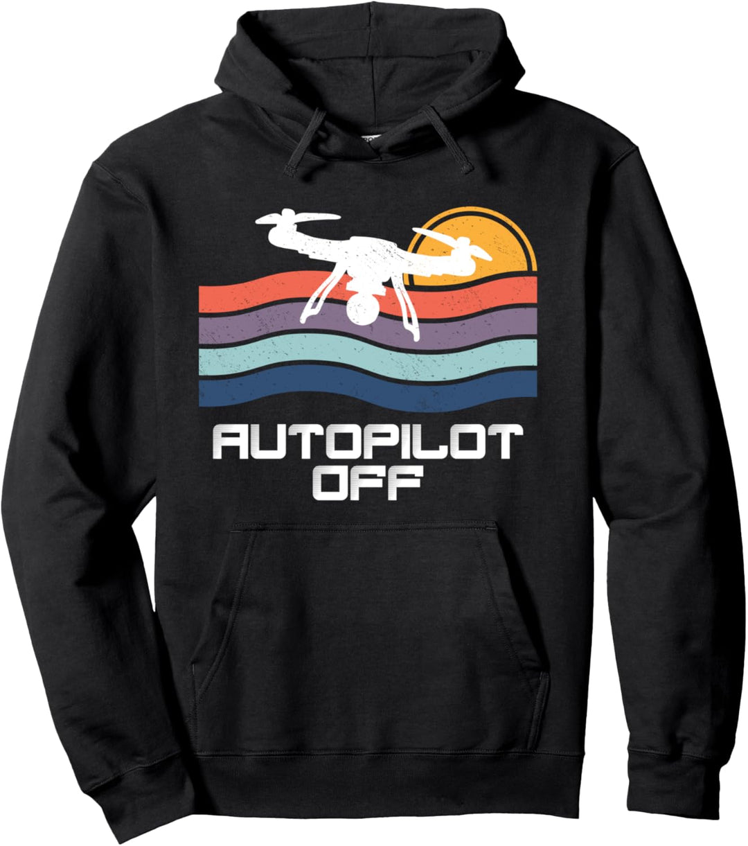 Drohne Autopilot off Kamera 4K on Quadrocopter Retro Vintage Pullover Hoodie