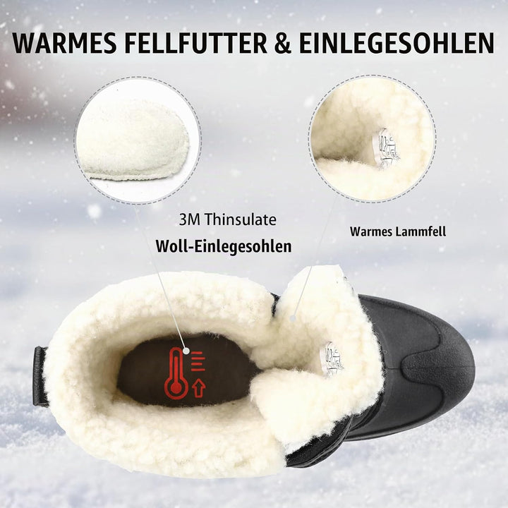 riemot Winterstiefel &amp; Schneestiefel für Damen und Herren – Wasserdicht, Gefüttert und Warm, Rutschf