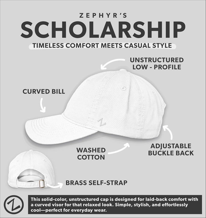 ZHATS Damen Adjustable Scholarship Hat Icon White Adjustable Scholarship Hat Icon White Einheitsgrös