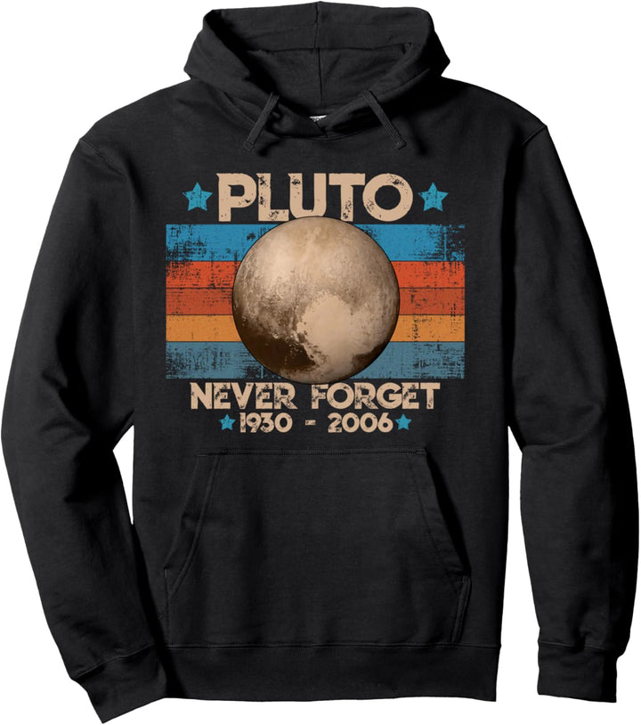 Vintage Never Forget Pluto - Lustiges Retro Astronomie Space Pullover Hoodie