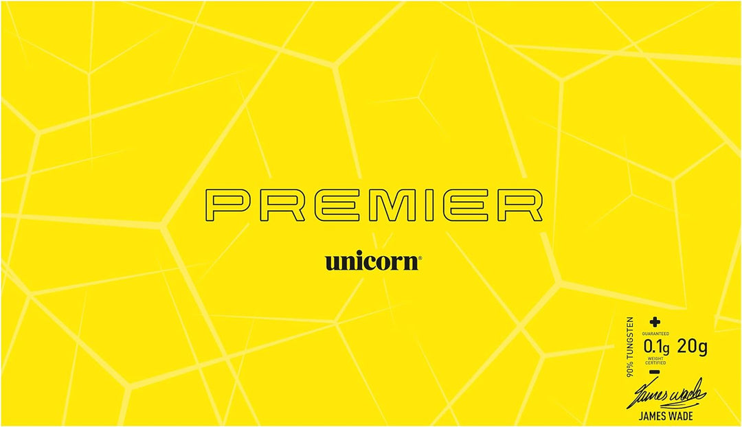 Unicorn Dartpfeile-Set mit Stahlspitze, James The Machine Wade, 90% Wolfram, 20 g, 21 g, 22 g, 23 g