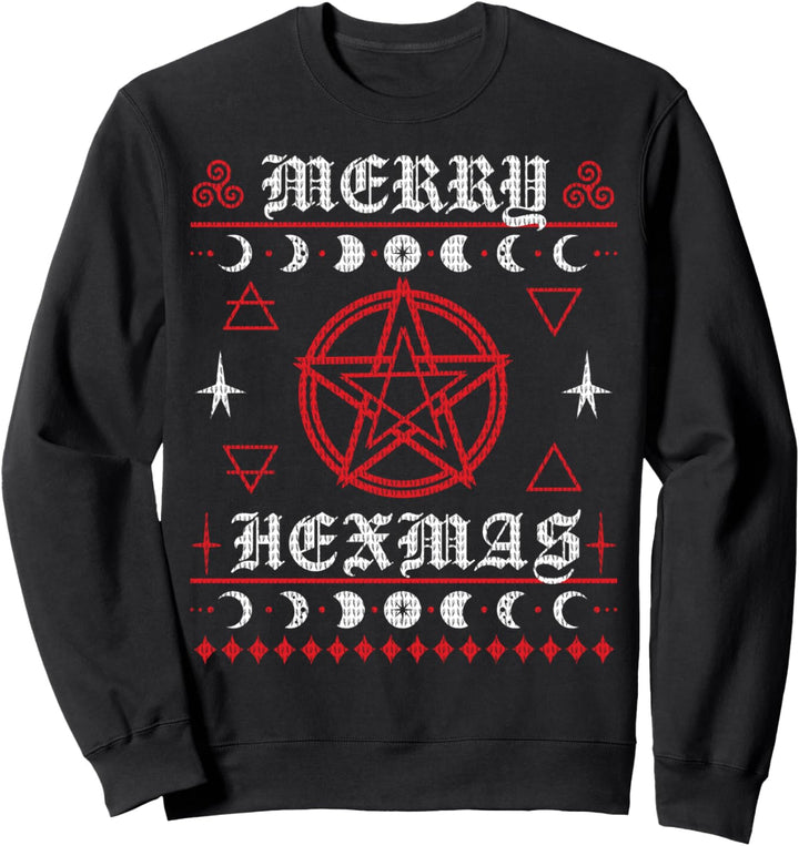 Merry Hexmas Gothic Witch Weihnachtspullover Wicca Pagan Sweatshirt