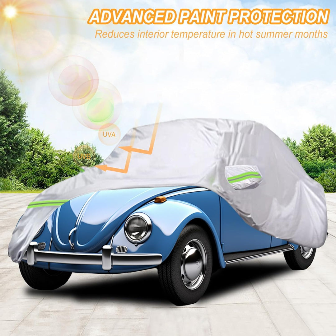 Autoabdeckung Vollgarage Ersatz für VW Beetle 1960-1980,Anti-Scratch Staub Wetterfeste UV Schutz Aut