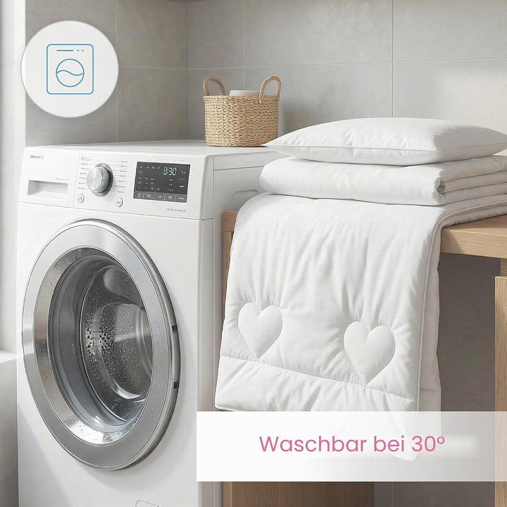 Baby Comfort Gesteppte Bettdecke und flaches Kissenfüllungs-Set, für alle Jahreszeiten, Kinderbett,