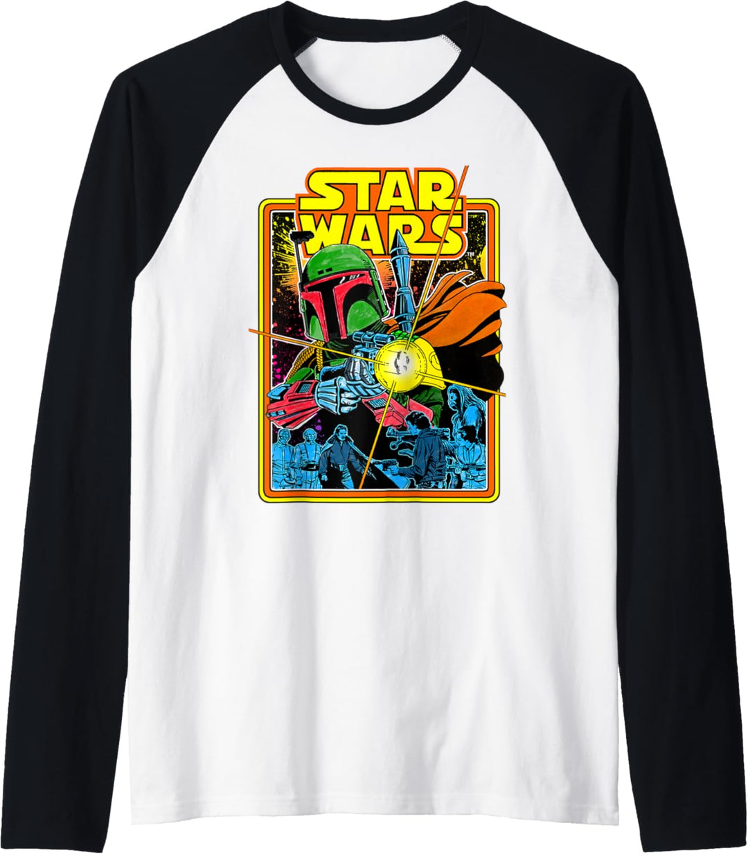 Star Wars Boba Fett Bounty Hunter Comic Book Cover Raglan