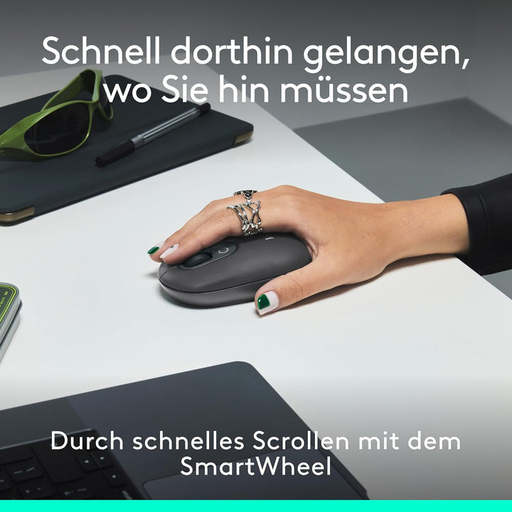 Logitech POP ICON Combo, Bluetooth-Tastatur-Maus-Set, Komfortables Tippen, programmierbare Tasten, l