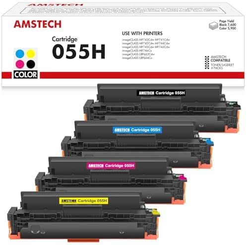 Amstech Kompatibel Toner als Ersatz für Canon 055H 055 i-SENSYS MF744Cdw MF741Cdw MF743Cdw MF745Cdw