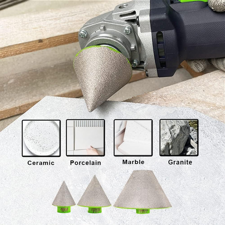 FACHLICH Diamant Fasenbits 50mm Diamant Fingerfräser zum Vergrössern Löcher in Fliesen Porzellan Mar