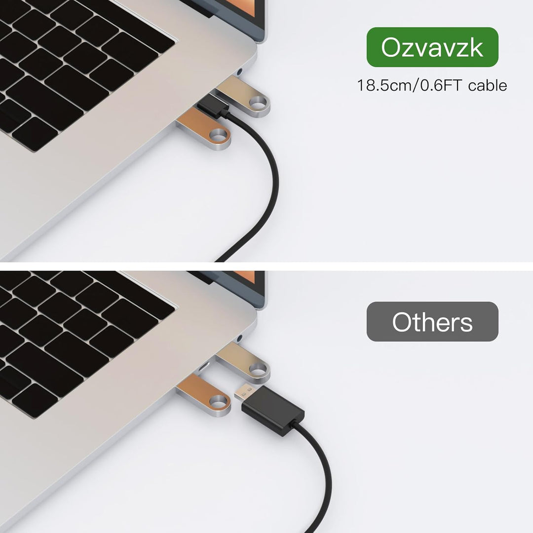 Ozvavzk USB C zu Toslink Klinke Unidirektionaler Typ C auf Optisch 3,5 mm Audio Adapter, Thunderbolt